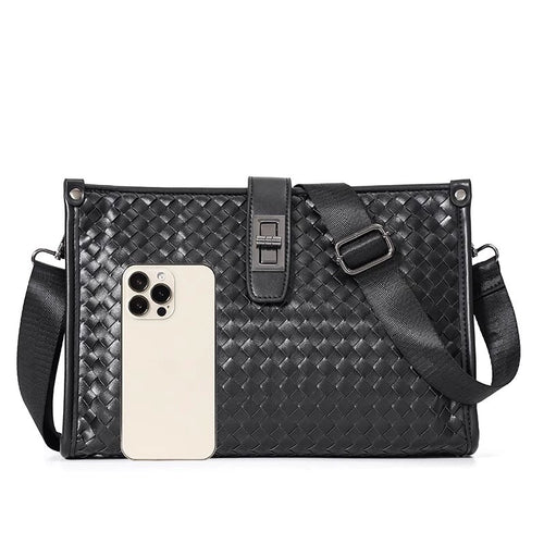 ALBERT Tas Selempang Kulit Anyaman Premium